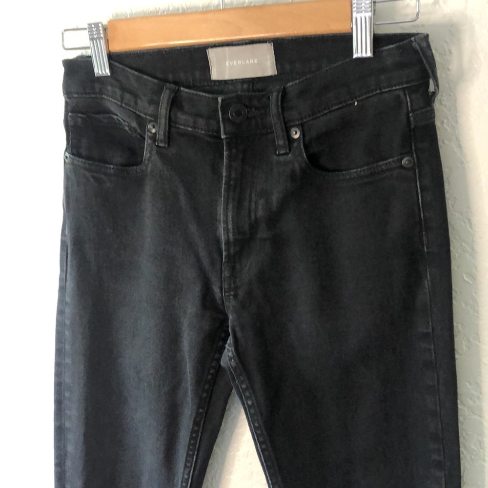 Everlane Skinny Mid rise Jeans in Gray/Washed Black Ankle Denim 26